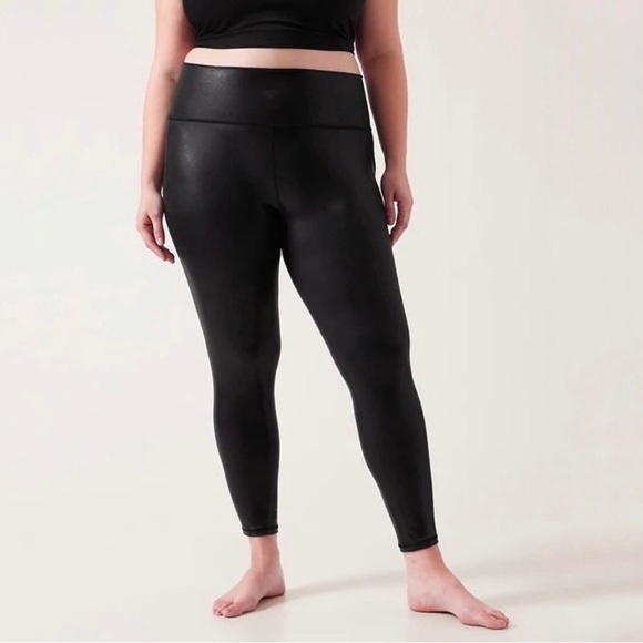 ATHLETA Elation Shine Tight Legging Black 3X Plus High Rise Active - Picture 1 of 4